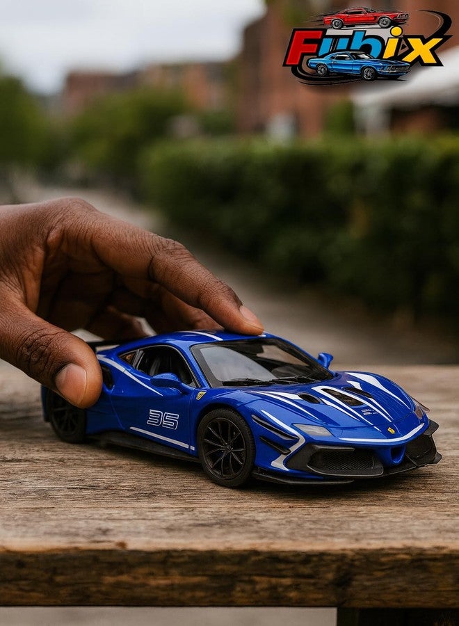 Fubix 1:32 Scale Die-cast Alloy Model Car | Metal Pull Back Toy with Openable Doors | Lights & Sound | Collectible Sports Car Gift for Kids & Collectors | Color as per Stock - Image 2