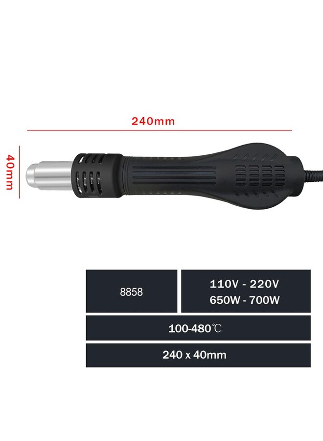 8858 محطة هواء ساخن صغيرة لإعادة العمل وإزالة اللحام بمسدس حراري رقمي - Image 1