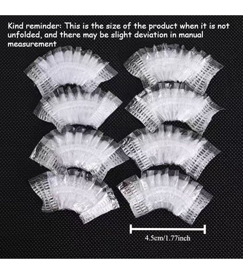 110 Pcs Transparent High Quality Disposable Protective Ear Covers For Showering Hair Dyeing And Barber Shop Use Skin Friendly Snug Fit Home Use - Image 3
