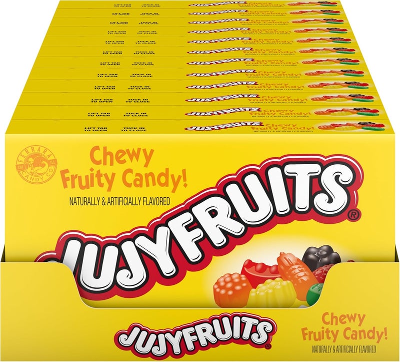 Wonka Jujyfruits Chewy Fruity Candy, 5 Ounce Theatre Box (Pack of 12) - Image 1