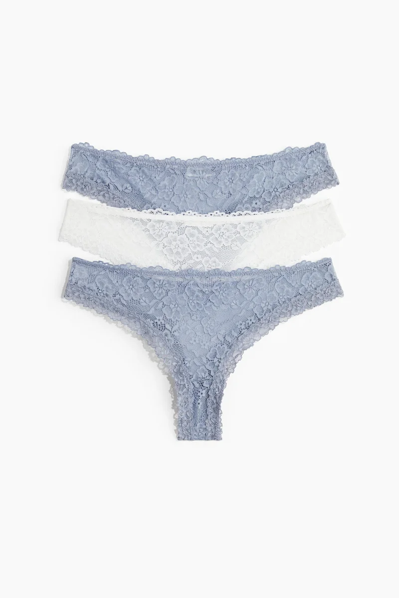 H&M 3-pack lace Brazilian briefs
