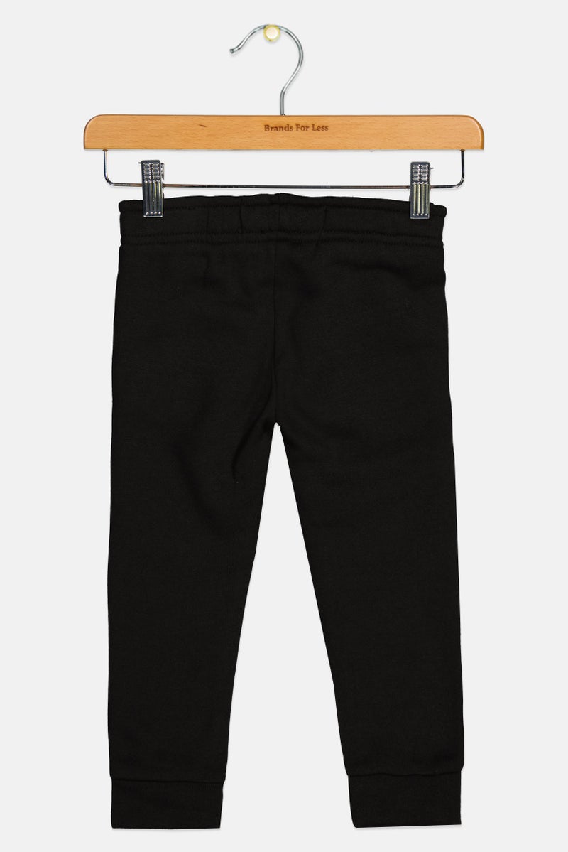 brooklyn Toddler Girl Drawstring Graphic Print Jogger Pants, Black  - Image 2
