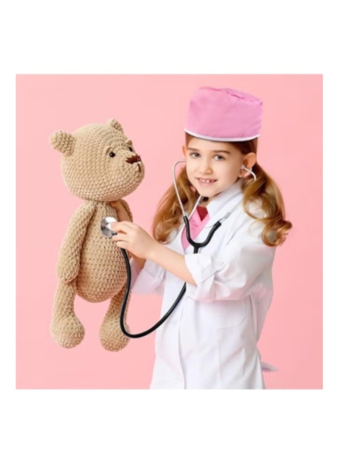 virenia Doctor Costume for Girls Age 3-8 – Complete Kids Doctor Dress Up Set with Lab Coat, Colorful Scrubs, Toy Stethoscope, ID Badge, and Medical Carry Bag – Pretend Play Role Play Costume for Halloween, Career Day, World Doctor Day, Hospital Theme Party, School Dress Up – Ideal for Toddlers, Little Girls, Preschool Kids Who Love Doctor Role Play - Image 5