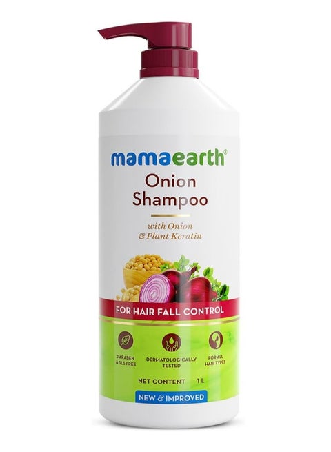 MAMAEARTH Onion Shampoo for Hair Fall Control, 1l
