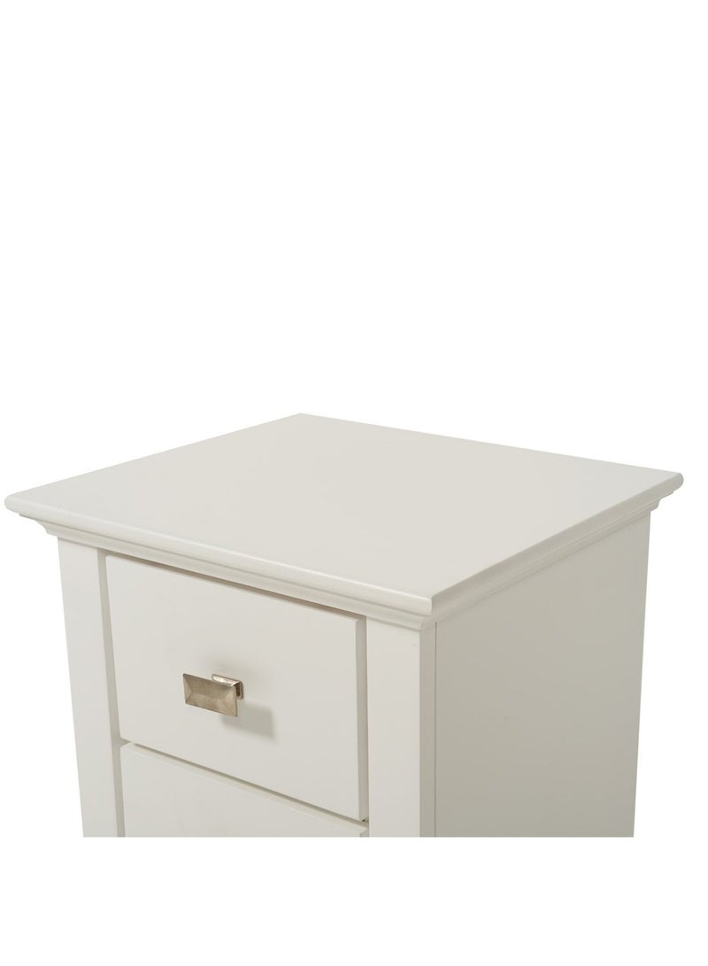 Pan Home Avery Nightstand With 2 Drawers Pinewood - Painted White  - Image 4