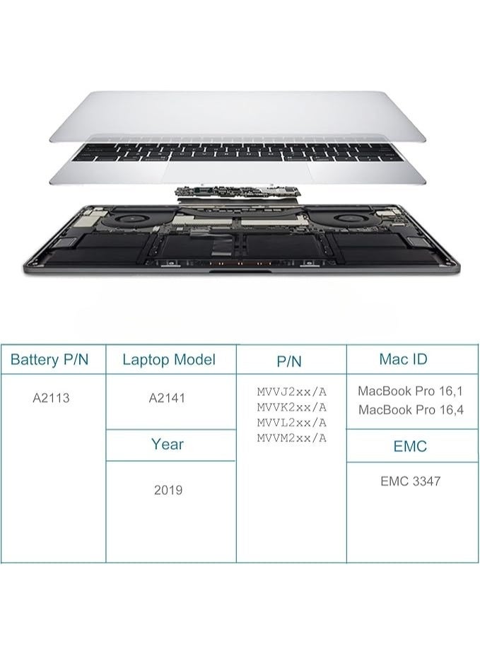 High-Capacity Replacement Battery – Long-Lasting Power for 16" Retina Laptops – Reliable & Lightweight - Image 2