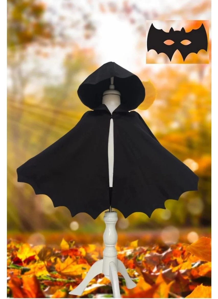 Shecco Babba Kids Bat Cape and Mask Set - Halloween Kids Costume