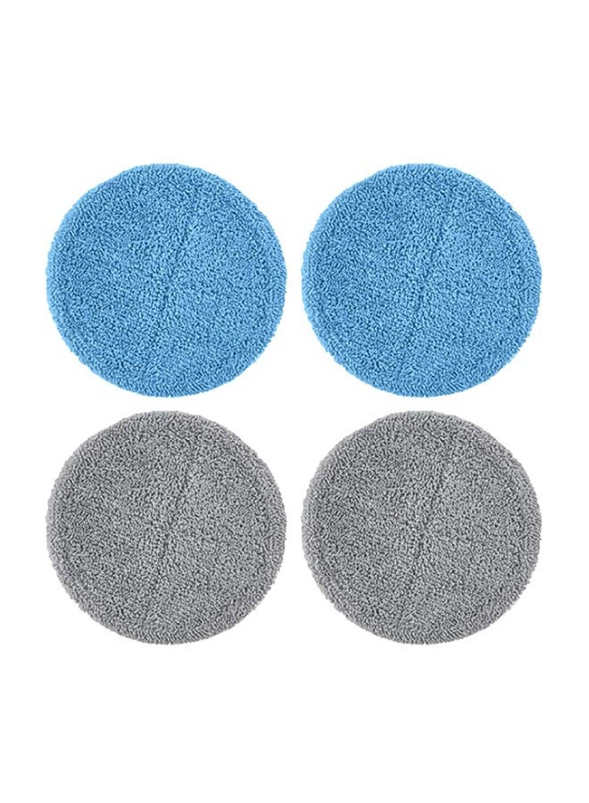 iDOO 2 Sets Mop Pads Replacement for iD-EM002 Cordless Electric Mop, Washable and Reusable Microfiber Mop Heads, 2 Mopping Pads + 2 Waxing Pads - Image 1