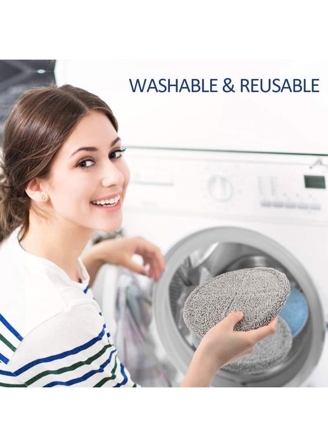 iDOO 2 Sets Mop Pads Replacement for iD-EM002 Cordless Electric Mop, Washable and Reusable Microfiber Mop Heads, 2 Mopping Pads + 2 Waxing Pads - Image 3