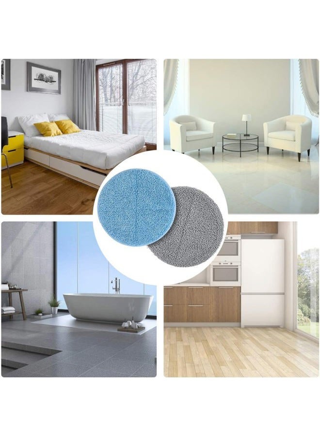 iDOO 2 Sets Mop Pads Replacement for iD-EM002 Cordless Electric Mop, Washable and Reusable Microfiber Mop Heads, 2 Mopping Pads + 2 Waxing Pads - Image 5
