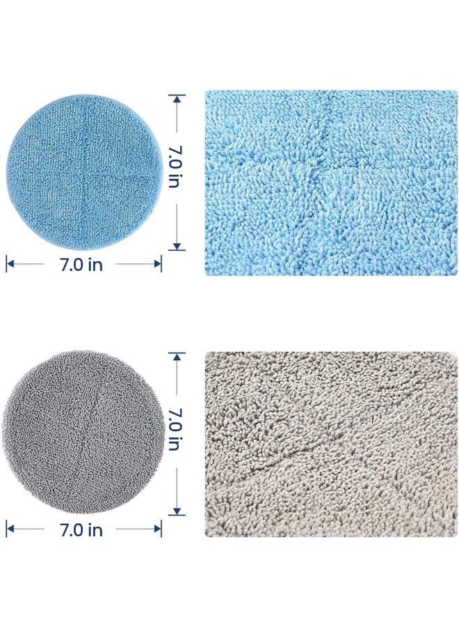 iDOO 2 Sets Mop Pads Replacement for iD-EM002 Cordless Electric Mop, Washable and Reusable Microfiber Mop Heads, 2 Mopping Pads + 2 Waxing Pads - Image 2