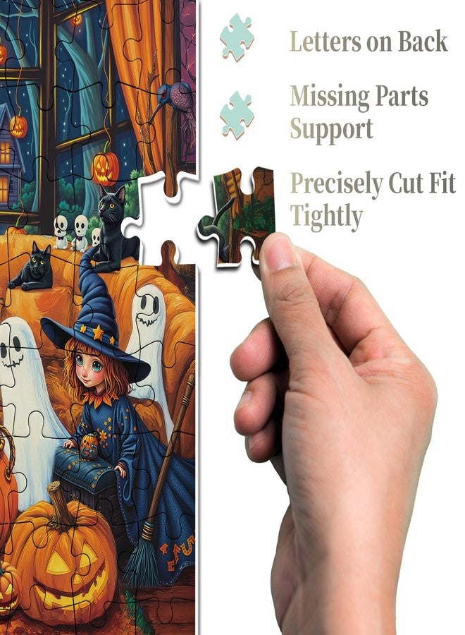 PPuzzling Halloween Party Puzzles for Adults 1000 Pieces, Witches Ghost Pumpkin Jigsaw Puzzles, Difficult Fall Candy Art Puzzles - Image 4