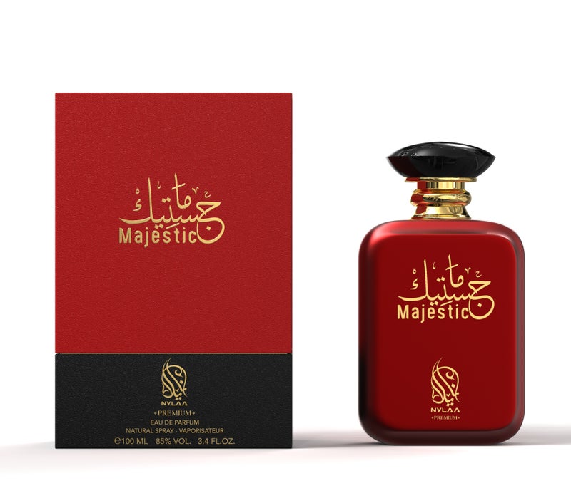NYLAA Majestic Eau De Parfum(EDP) 100ML | Premium Unisex (Men and Women) Perfume | Long Lasting Fragrance | Daily Use Perfume - Image 1