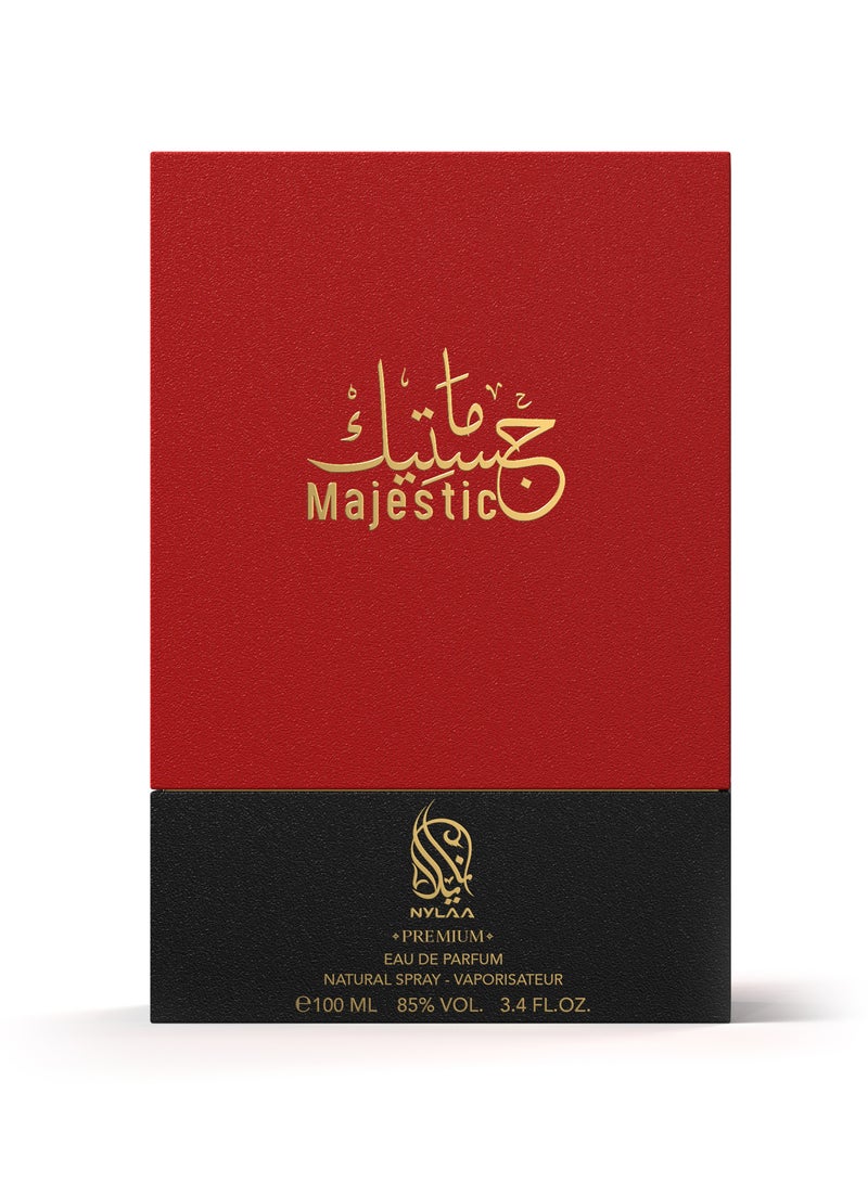 NYLAA Majestic Eau De Parfum(EDP) 100ML | Premium Unisex (Men and Women) Perfume | Long Lasting Fragrance | Daily Use Perfume - Image 3