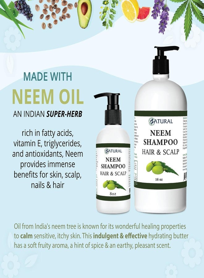 Zatural - Naked Neem - Neem Shampoo, Natural Soothing Scalp Shampoo (16oz) - Image 3