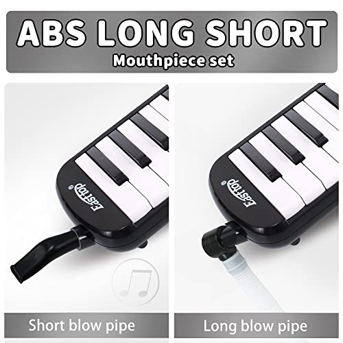 East top 32-Key Melodica, Professional Mouth Melodica Keyboard Organ Instrument for Adults, Students and Kids, As a gift, Set-Black - Image 5