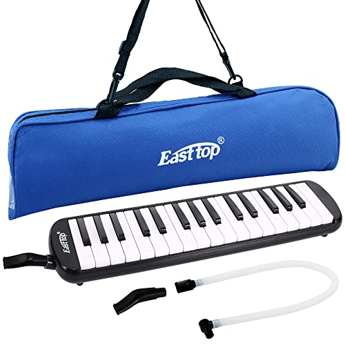 East top 32-Key Melodica, Professional Mouth Melodica Keyboard Organ Instrument for Adults, Students and Kids, As a gift, Set-Black - Image 1
