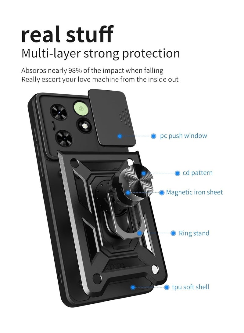 general (1+2 PCS) Tecno Spark GO 2024 Phone Case Cover, 2 Screen Protectors, Solid TPU Case and Double Layer Protection Shock Resistant Case | - Image 3