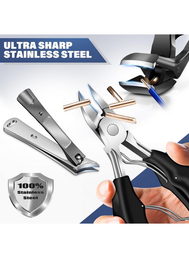 درمود مقص أظافر القدمين للأظافر السميكة لكبار السن، مجموعة مقصات أظافر القدمين الكبيرة ذات الرأس المائل للرجال، مقص أظافر القدمين شديد التحمل مع فك عريض، مقص أظافر مائل حاد للغاية بمقبض طويل - Image 5