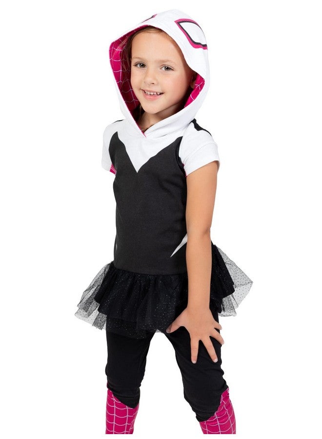 MARVEL Spider-Man Spider-Gwen Ghost Spider Toddler Girls Cosplay T-Shirt and Leggings 4T - Image 1