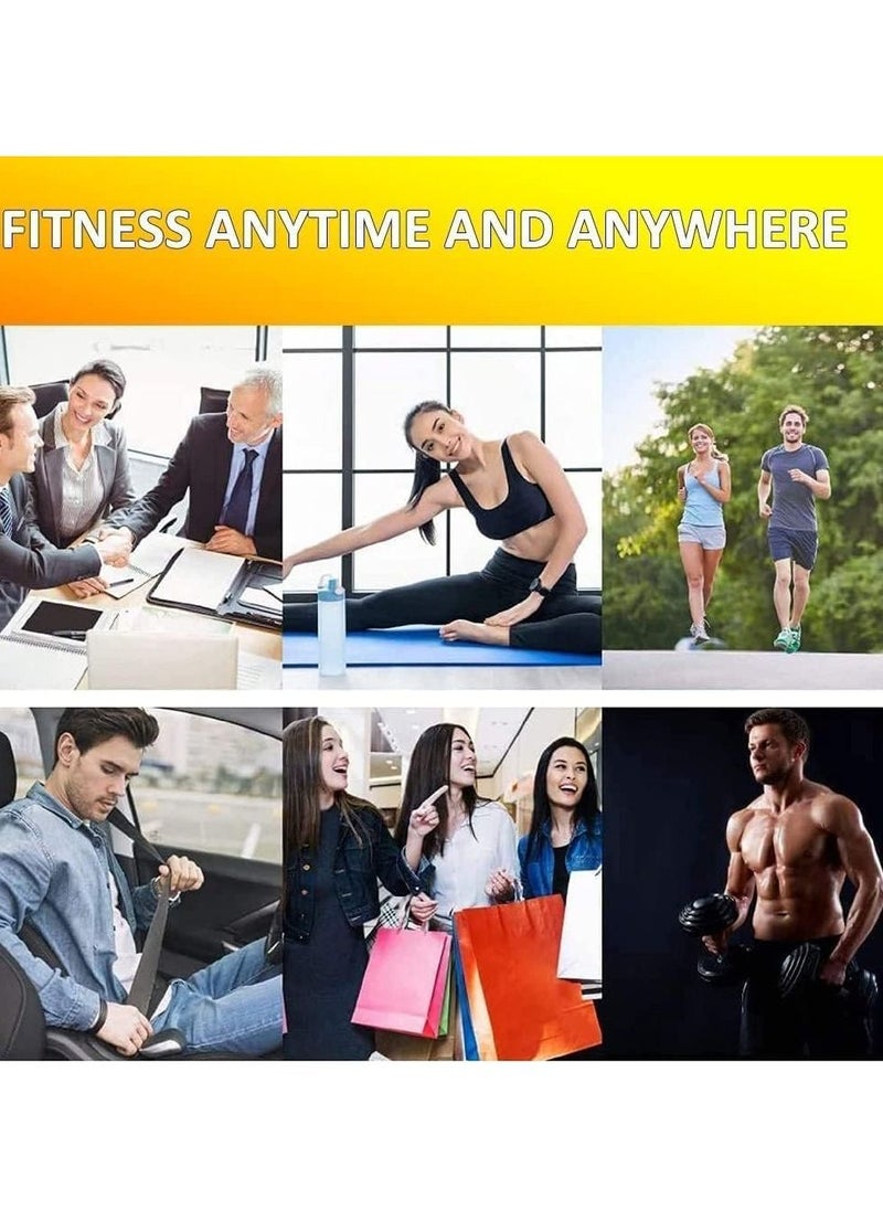 SYOSI - جهاز تحفيز العضلات ABS Trainer، جهاز تحفيز العضلات EMS، جهاز تحفيز عضلات البطن للرجال والنساء، جهاز تمارين اللياقة البدنية للمكتب المنزلي، 8 وسادات جل بديلة للبطن والذراع والساق، 10 أوضاع، 20 مستوى - Image 1