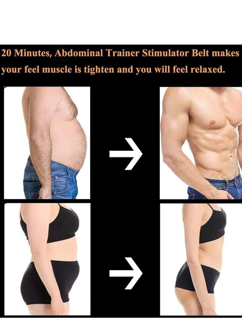 SYOSI - جهاز تحفيز العضلات ABS Trainer، جهاز تحفيز العضلات EMS، جهاز تحفيز عضلات البطن للرجال والنساء، جهاز تمارين اللياقة البدنية للمكتب المنزلي، 8 وسادات جل بديلة للبطن والذراع والساق، 10 أوضاع، 20 مستوى - Image 1