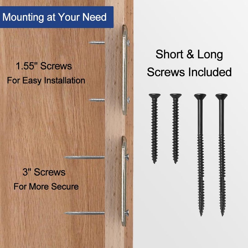 Mosecyou Extended Strike Plate 2"" X 2-1/4""  Heavy Duty Version  With Torx/Star Screws & Bit  Door Latch Security Striker Extender  Door Reinforcement Kit(Brushed Nickel  1 Pack) - Image 5
