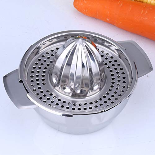NOHUNT stainless steel manual citrus juicer hand cold press lemon and orange juicer and squeezers with Round Bowl Big size 500ml - Image 5