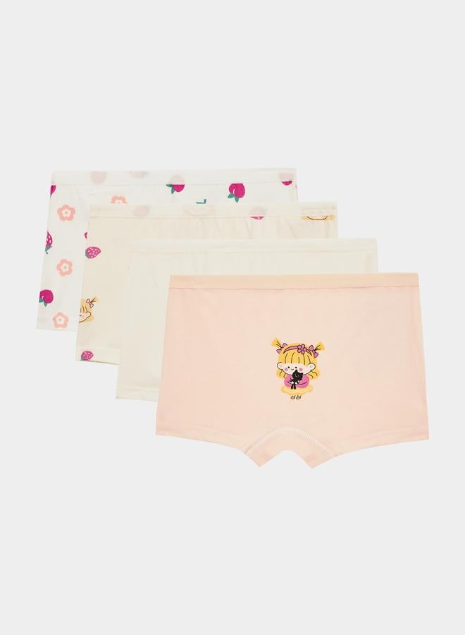 ستايلي ستيلا جيرلز عبوة من 4 - سراويل داخلية مطبوعة بخصر مطاطي - Image 1