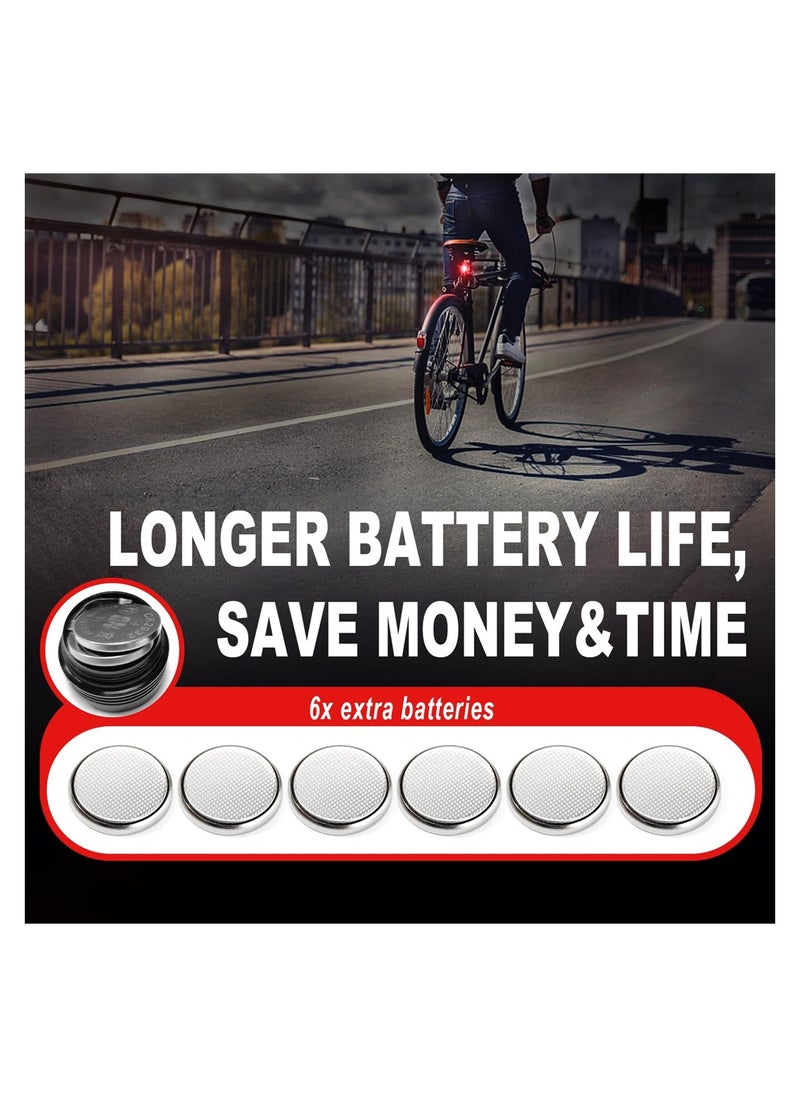 SYOSI LED Bike Tail Light, 4Pcs Red LED Bicycle Tail Light, Mini Back Safety Bike Lights for Skateboard Kids Scooter MTB Rack, IPX4 Waterproof Taillight, Night Riding Mountain Road Bike Taillight  - Image 5