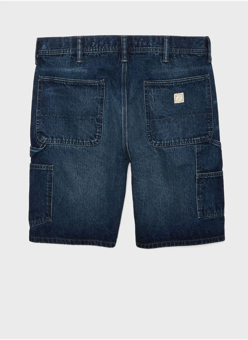 American Eagle Denim High Waist Carpenter Short