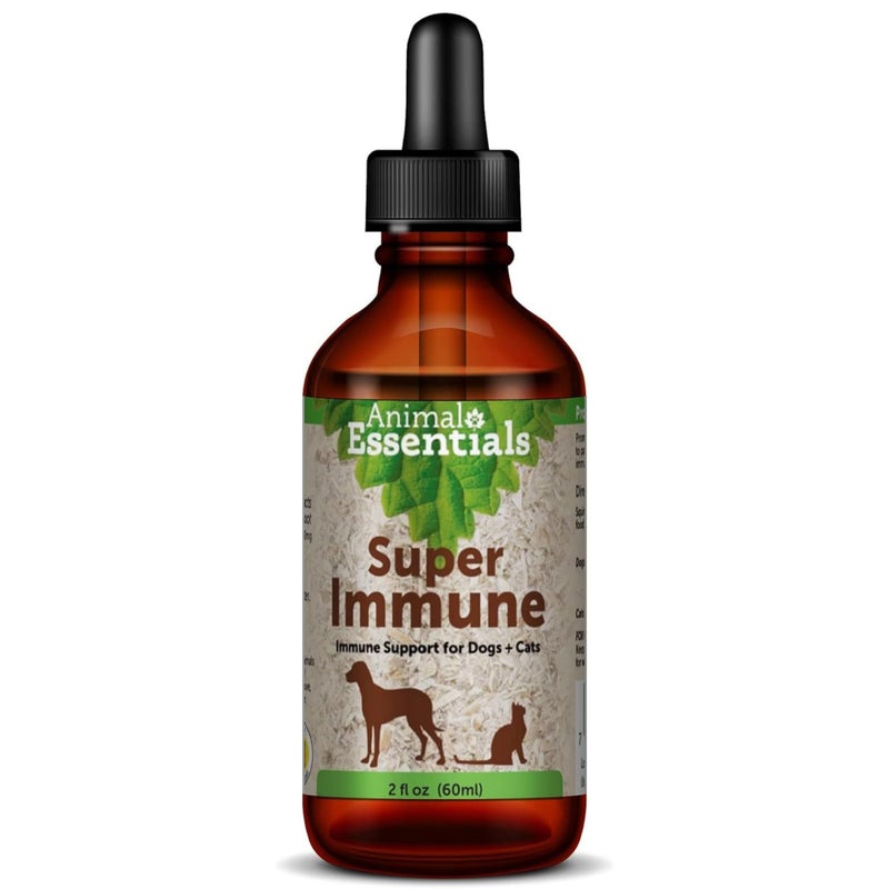 Animal Essentials Super Immune for Dogs & Cats - Immunity Support Supplement, Echinacea, Eleuthero, Olive Leaf Extract, Liquid Drops - 2 Fl Oz - Image 1