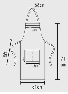 ZCM-HAPPY 3-Piece Cooking Apron With Adjustable Neck Belt  - Image 3