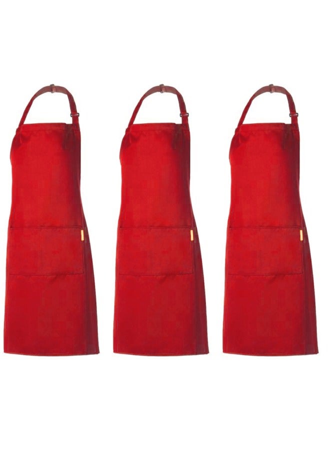 ZCM-HAPPY 3-Piece Cooking Apron With Adjustable Neck Belt - Image 2