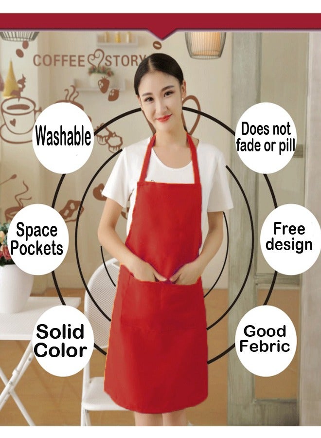 ZCM-HAPPY 3-Piece Cooking Apron With Adjustable Neck Belt - Image 4