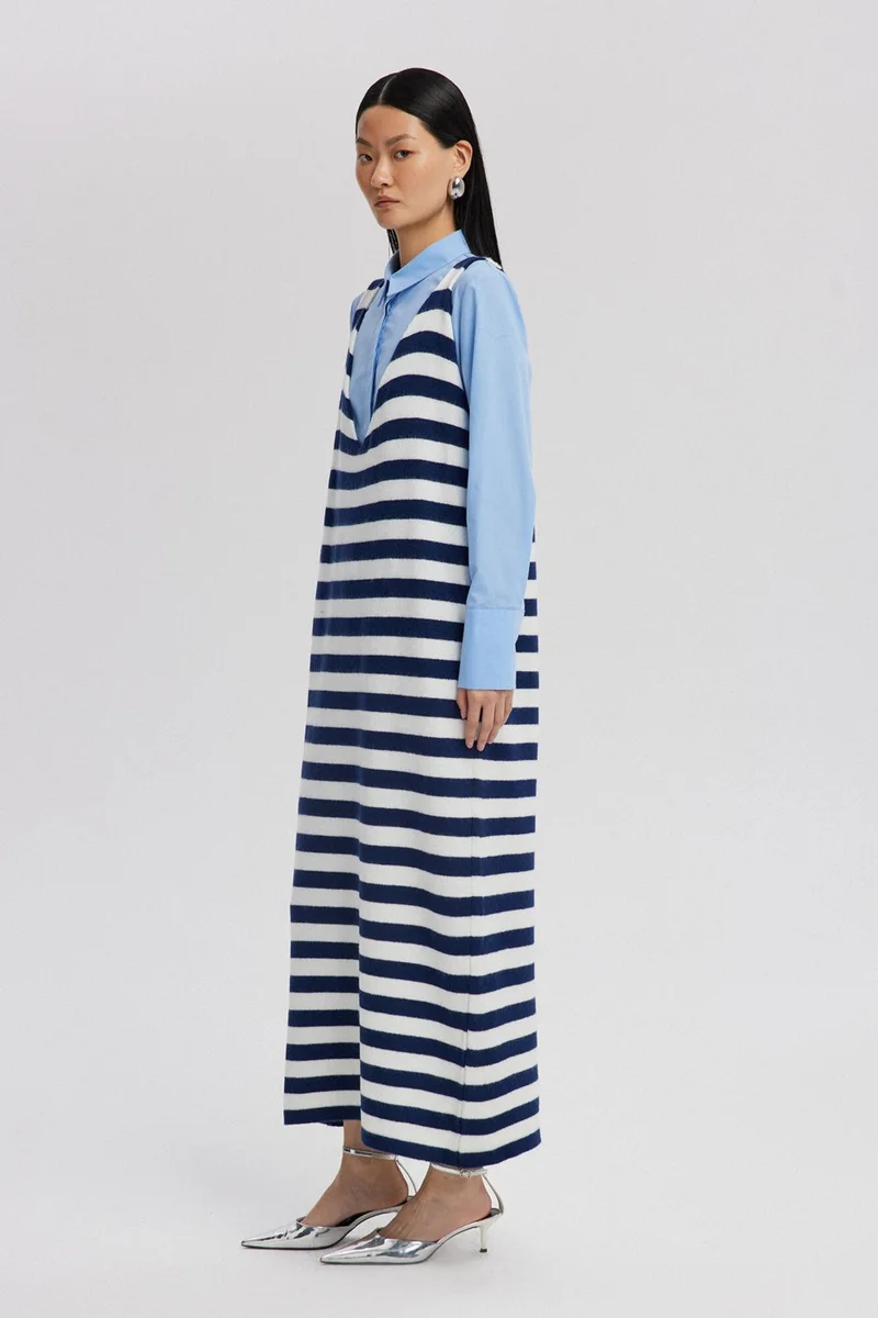 توتشي V-Neck Striped Gilet