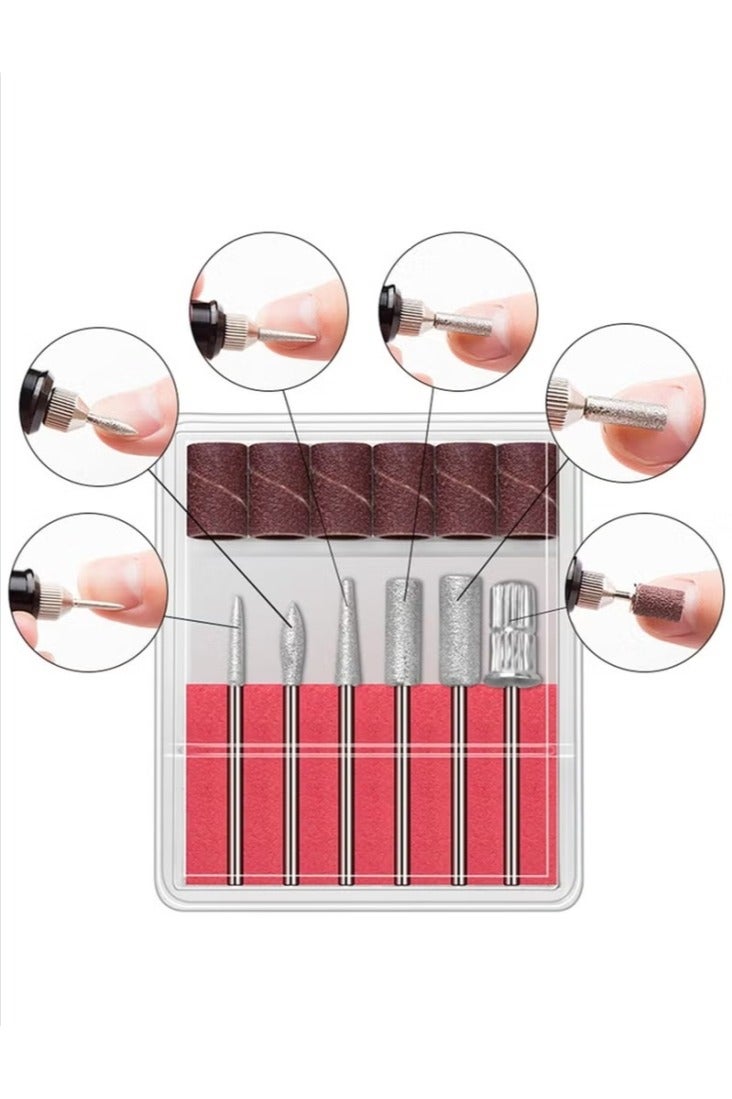 Nail Drill Electric File: Professional for Acrylic Gel Dip Powder Nails Portable Nail Drill Machine Kit for Manicure Pedicure Nail Set with Everything Rechargeable Lightweight - Image 5