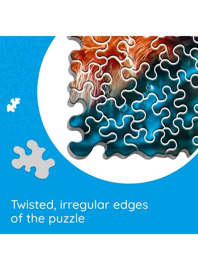 تريفل لعبة تركيب الصور المقطوعة المكونة من 600 قطعة من Tropical Island بأشكال مجنونة مطبوعة، لعبة تركيب الصور المقطوعة بنفسك، متعة إبداعية، لعبة تركيب الصور المقطوعة الكلاسيكية للبالغين والأطفال من سن 10 سنوات - Image 4