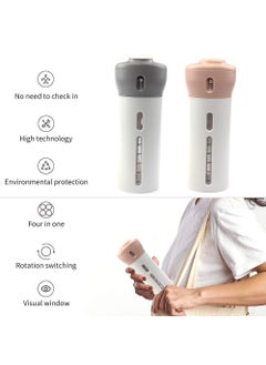 PAVITYAKSH PAVITYAKSH Travel Bottle 4 in 1 Travel Dispenser Shampoo Shower Gel Empty Bottle Set Pressing Hand Sanitizer Bottle Refillable Travel Sub-Bottle Liquid Lotion Cream Container Set  - Image 4