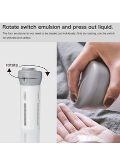 PAVITYAKSH PAVITYAKSH Travel Bottle 4 in 1 Travel Dispenser Shampoo Shower Gel Empty Bottle Set Pressing Hand Sanitizer Bottle Refillable Travel Sub-Bottle Liquid Lotion Cream Container Set  - Image 3