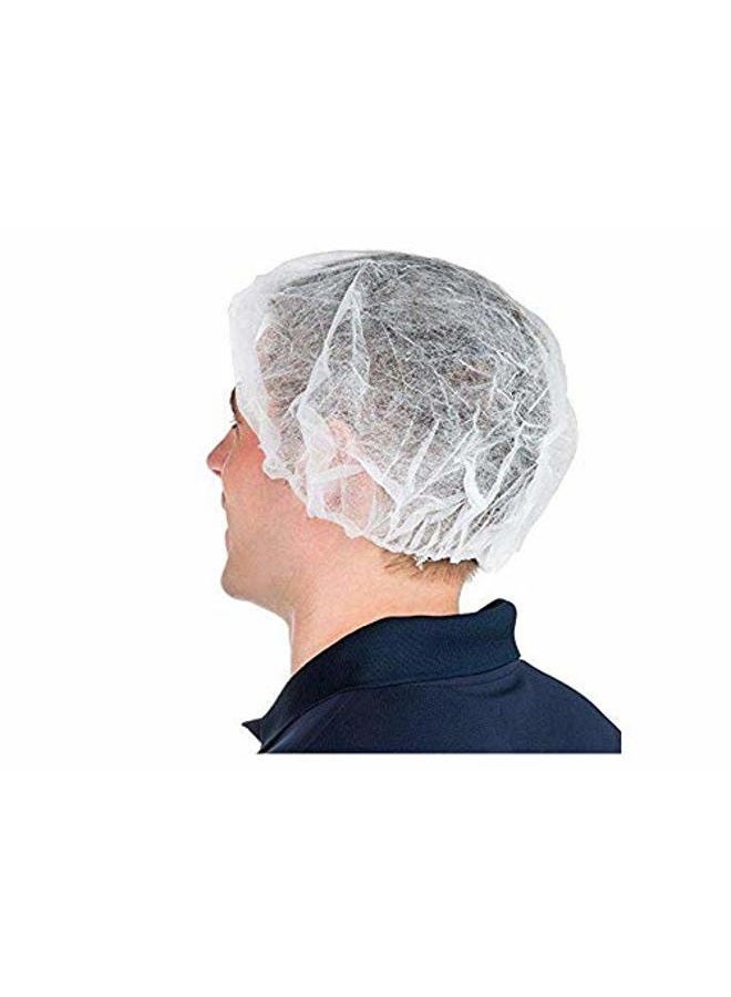 LIFESOFT Disposable Caps Hair Nets, Salon Spa Food Service 100 Pack 21" White - Image 2