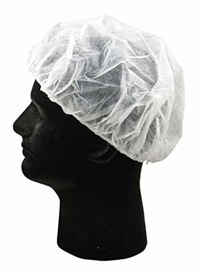 LIFESOFT Disposable Caps Hair Nets, Salon Spa Food Service 100 Pack 21" White - Image 3