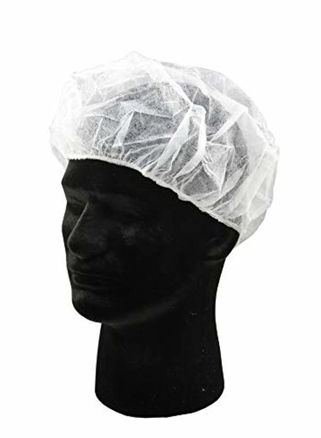 LIFESOFT Disposable Caps Hair Nets, Salon Spa Food Service 100 Pack 21" White - Image 4