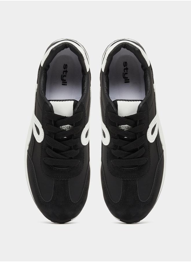Styli Paneled Retro Sneaker  - Image 5