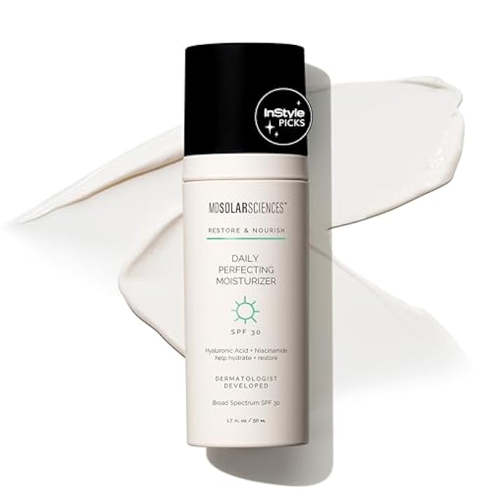 MDSolarSciences Daily Perfecting Moisturizer SPF 30, 2-in-1 Face Moisturizer and Sunscreen Hydrates and Perfects Skin with Hyaluronic Acid, Broad Spectrum Protection, 1.7 Oz - Image 1