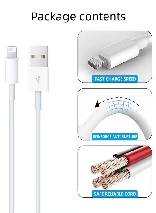 فلوينغ كابل شحن USB-A إلى Lightning بطول 1 متر، معتمد من Apple MFi، شحن سريع ومزامنة بيانات، متوافق مع iPhone 14/14 Plus/14 Pro/14 Pro Max، وسلسلة iPhone 13/12/11، وسلسلة iPhone XS/XR/X/8/7/6، وiPhone SE، وiPad - Image 3