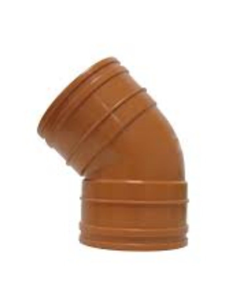 KNP Red 45 UPVC Pipe Fitting (4) is a 45-degree elbow fitting used in UPVC piping systems.