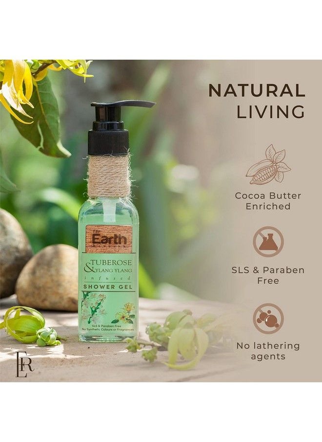 The Earth Reserve Tuberose & Ylang Ylang Shower Gel Sls Sles & Paraben Free Handrafted With Pure Essential Oilsgentle & Mild Cleansing 100Ml  - Image 3