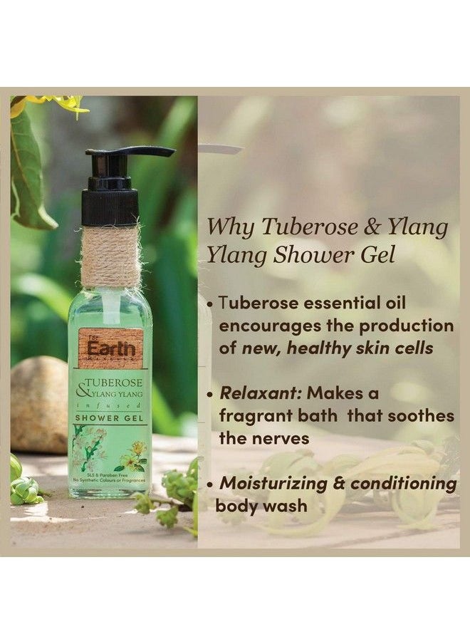 The Earth Reserve Tuberose & Ylang Ylang Shower Gel Sls Sles & Paraben Free Handrafted With Pure Essential Oilsgentle & Mild Cleansing 100Ml  - Image 4