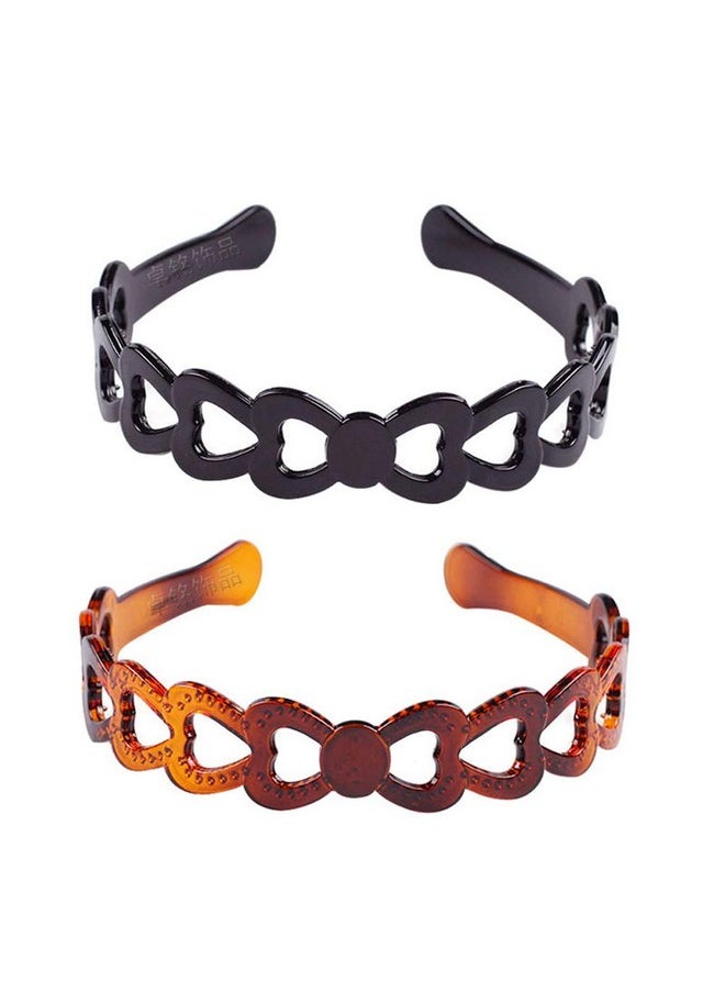 Suoirblss Plastic Tooth Hair Comb Headband Hard Headbands Ribbon Hairband Women Men Hair Accessory (Style04)  - Image 3